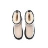 Ugg bottes imperméable en laine enduite plate forme classique crème