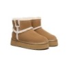 Ugg bottes en peau de mouton laine laine doublée plateforme cheville marron