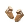Ugg bottes en peau de mouton laine laine doublée plateforme cheville marron
