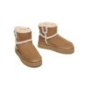 Ugg bottes en peau de mouton laine laine doublée plateforme cheville marron