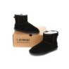 Ugg bottes agneau laine cheville Mini classique en daim Noir