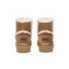 Ugg bottes en peau de mouton laine laine doublée plateforme cheville marron