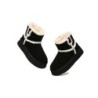 Ugg bottes en peau de mouton laine laine doublée plateforme cheville noir