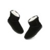 Ugg bottes agneau laine cheville Mini classique en daim Noir