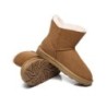 Ugg bottes à nœud unique en laine de mouton pour femmes marron