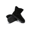 Ugg bottes à nœud unique en laine de mouton pour femmes noir
