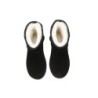 Ugg bottes agneau laine cheville Mini classique en daim Noir