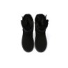 Ugg bottes à nœud unique en laine de mouton pour femmes noir