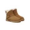 Ugg bottes en peau de mouton boucles en laine ornement cheville marron