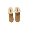 Ugg bottes en peau de mouton boucles en laine ornement cheville marron