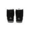 Ugg bottes agneau laine cheville Mini classique en daim Noir