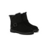 Ugg bottes en peau de mouton boucles en laine ornement cheville noir