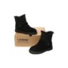 Ugg bottes en peau de mouton boucles en laine ornement cheville noir