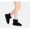 Ugg bottes agneau laine cheville Mini classique en daim Noir