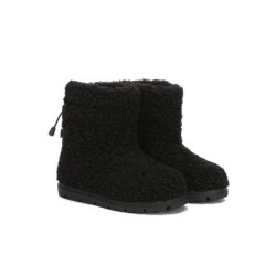 Ugg bottes enfants en peau de mouton laine pullover Peggy Noir