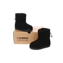 Ugg bottes enfants en peau de mouton laine pullover Peggy Noir