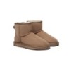 Ugg double face en peau de mouton laine cheville Mini Classic Boots Châtaigne