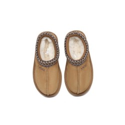 UGG Enfants pantoufles en peau de mouton laine cheville tazzy Châtaigne