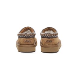 UGG Enfants pantoufles en peau de mouton laine cheville tazzy Châtaigne