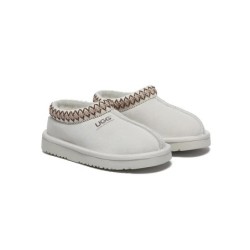 UGG Enfants pantoufles en peau de mouton laine cheville tazzy Blanc