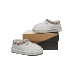 UGG Enfants pantoufles en peau de mouton laine cheville tazzy Blanc