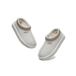 UGG Enfants pantoufles en peau de mouton laine cheville tazzy Blanc