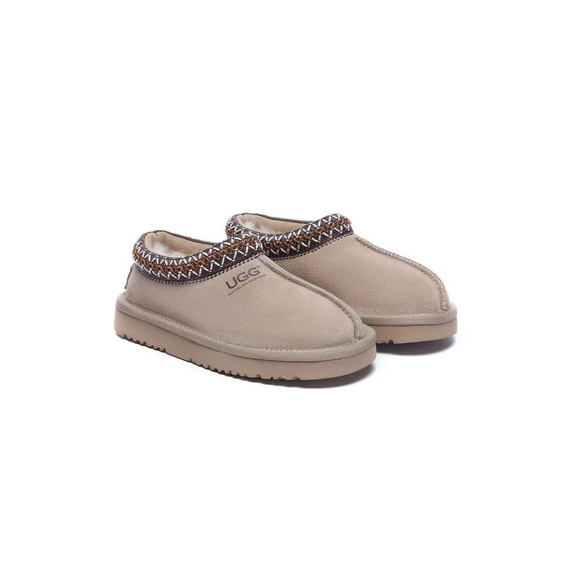 UGG Enfants pantoufles en peau de mouton laine cheville tazzy Sable