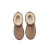 Ugg double face en peau de mouton laine cheville Mini Classic Boots Châtaigne