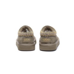 UGG Enfants pantoufles en peau de mouton laine cheville tazzy Olive