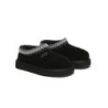 UGG Enfants pantoufles en peau de mouton laine cheville tazzy Noir