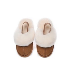 UGG Enfants pantoufles à bretelles en laine de mouton Suzie Châtaigne