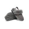 UGG Enfants pantoufles à bretelles en laine de mouton Suzie Gris