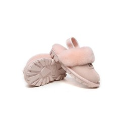 UGG Enfants pantoufles à bretelles en laine de mouton Suzie rose