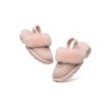 UGG Enfants pantoufles à bretelles en laine de mouton Suzie rose