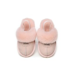 UGG Enfants pantoufles à bretelles en laine de mouton Suzie rose