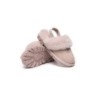 UGG Enfants pantoufles à bretelles en laine de mouton Suzie Couleur rose