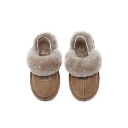 UGG Enfants pantoufles à bretelles en laine de mouton Suzie Noisettes