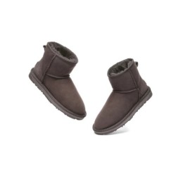 Ugg double face en peau de mouton laine cheville Mini Classic Boots chocolat