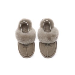 UGG Enfants pantoufles à bretelles en laine de mouton Suzie Olive