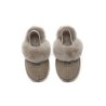 UGG Enfants pantoufles à bretelles en laine de mouton Suzie Olive