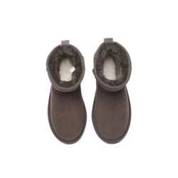 Ugg double face en peau de mouton laine cheville Mini Classic Boots chocolat