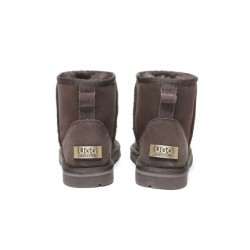 Ugg double face en peau de mouton laine cheville Mini Classic Boots chocolat
