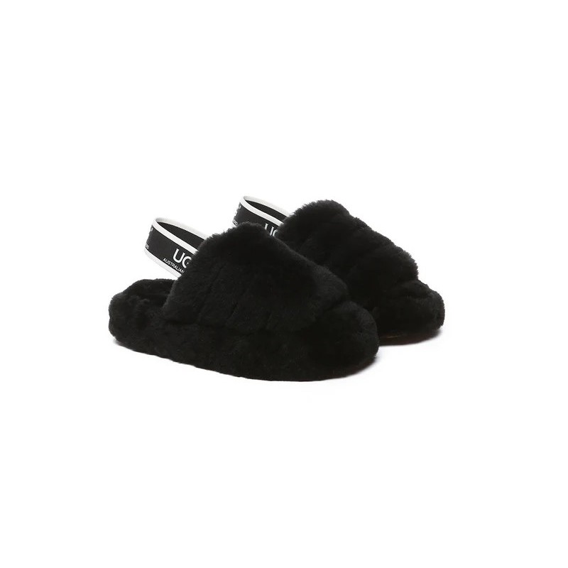 UGG Enfants Sling glissière moelleuse noir