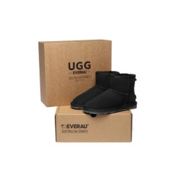 Ugg double face en peau de mouton laine cheville Mini Classic Boots noir