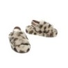 UGG Enfants Sling duveteux slide léopard duveteux Leopard