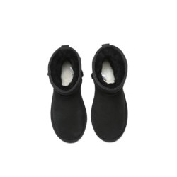 Ugg double face en peau de mouton laine cheville Mini Classic Boots noir