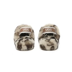 UGG Enfants Sling duveteux slide léopard duveteux Leopard
