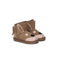 Ugg bottes enfants peau de mouton laine kangourou Châtaigne