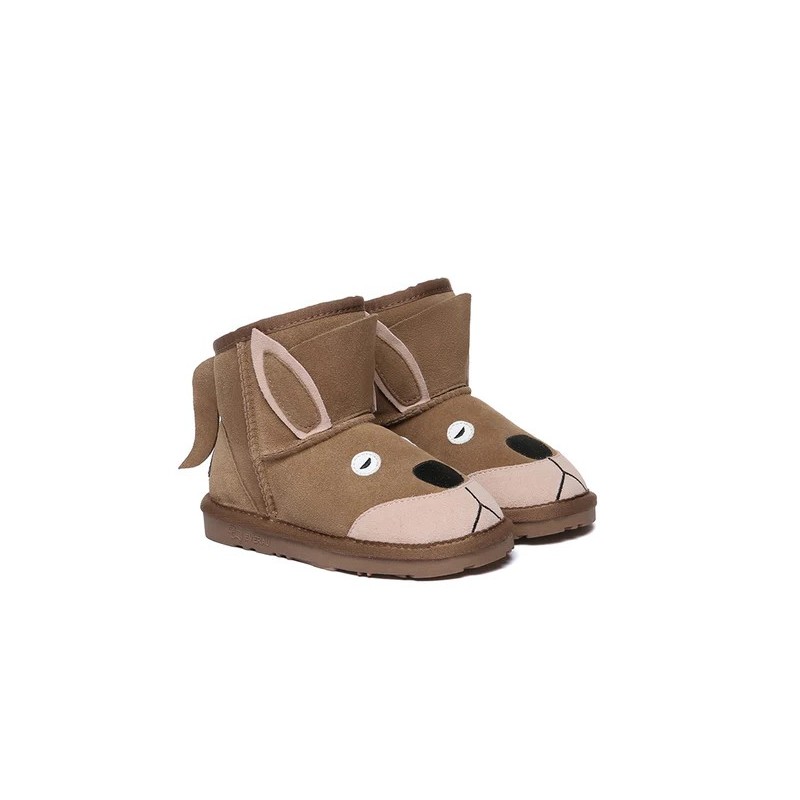 Ugg bottes enfants peau de mouton laine kangourou Châtaigne