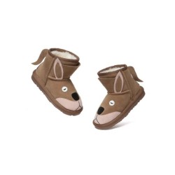 Ugg bottes enfants peau de mouton laine kangourou Châtaigne